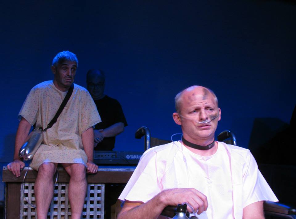 AIDS-ridden Bobby (Guy Picot) and George (Troy Blendell) wait for the release of death.