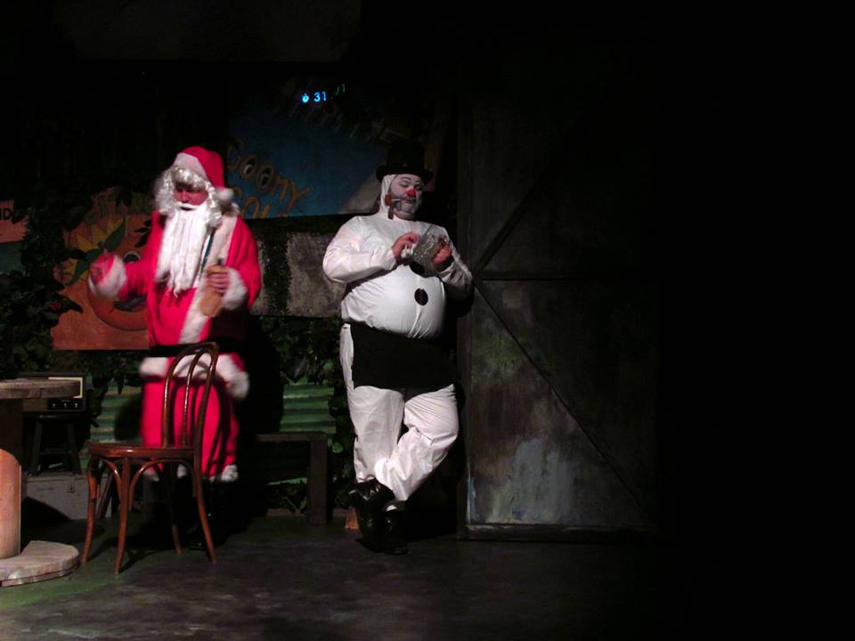 Santa (Scott Golden) finds it hard to copy without Jessica, while Frosty (Chairman Barnes) lends an ear.