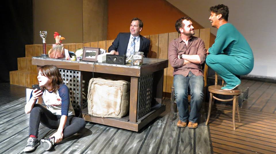 All smiles on the set of The David Mayes Show. (L-R: Heather Schmidt, David Mayes, Bryan Bellomo & Esteban Andres Cruz)