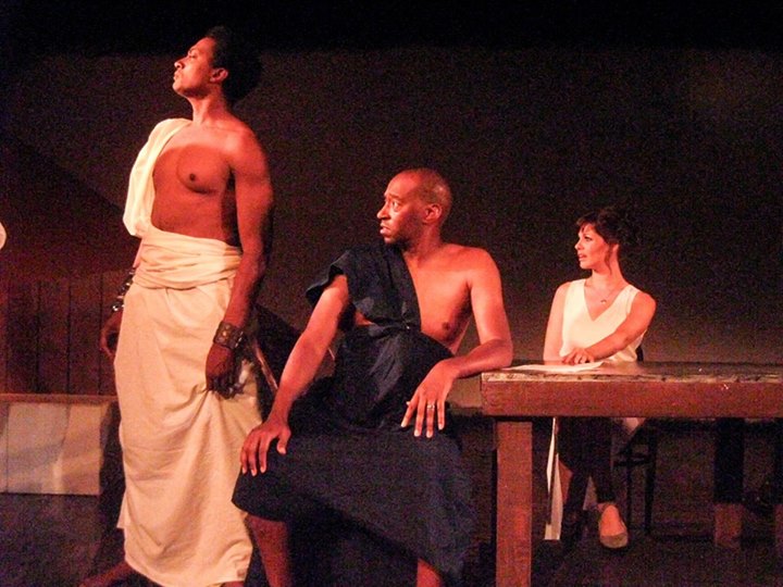 Appollo (KJ Middlebrooks), Poseidon (Victor Isaac) and Aphrodite (Haley Webb) are aghast at the idea of changing their ways. 