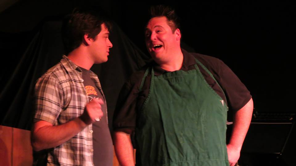Marty (Ari Radousky) invites Dionysus (Scott Leggett) to a kegger.