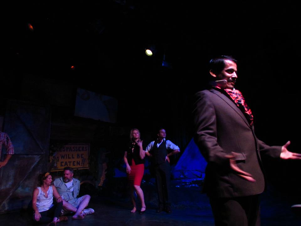 The mysterious Tomas (Esteban Andres Cruz) arrives and invites them all to his place of employ... the Tangerine Sunset.