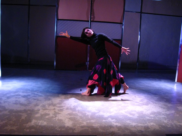 Fpara (Rebecca Larsen) dances her modern dance.
