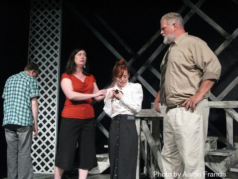 Tif shames Pa, and also her spineless husband Paul. (L-R: Paul Plunkett, Tifanie McQueen, Paula Rhodes & Abraham Benrubi)