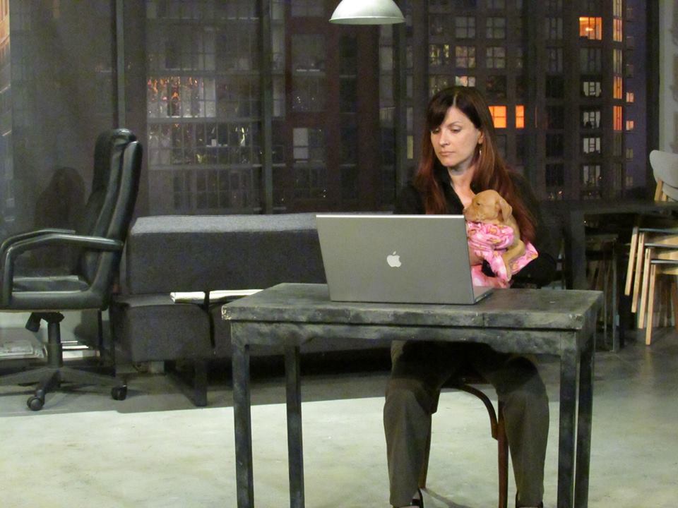 Gertrude (Shaela Cook), hard at work.