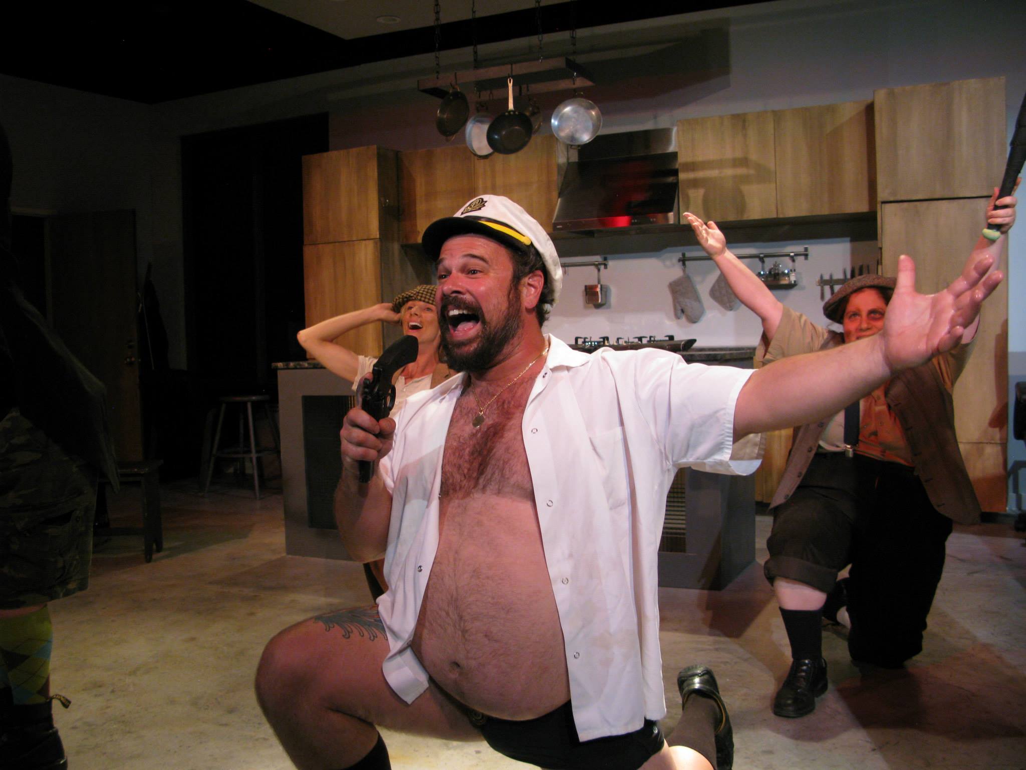An incoherent moment of triumph with LeStrade. (L-R: Amber Marie Bollinger, Michael Dunn & Emily Donn)
