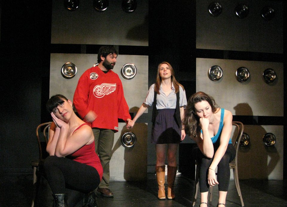 Visiting the art gallery.  (L-R: Natalie Rose, Zachary Bernstein, Julia Griswold & Rebecca Larsen)