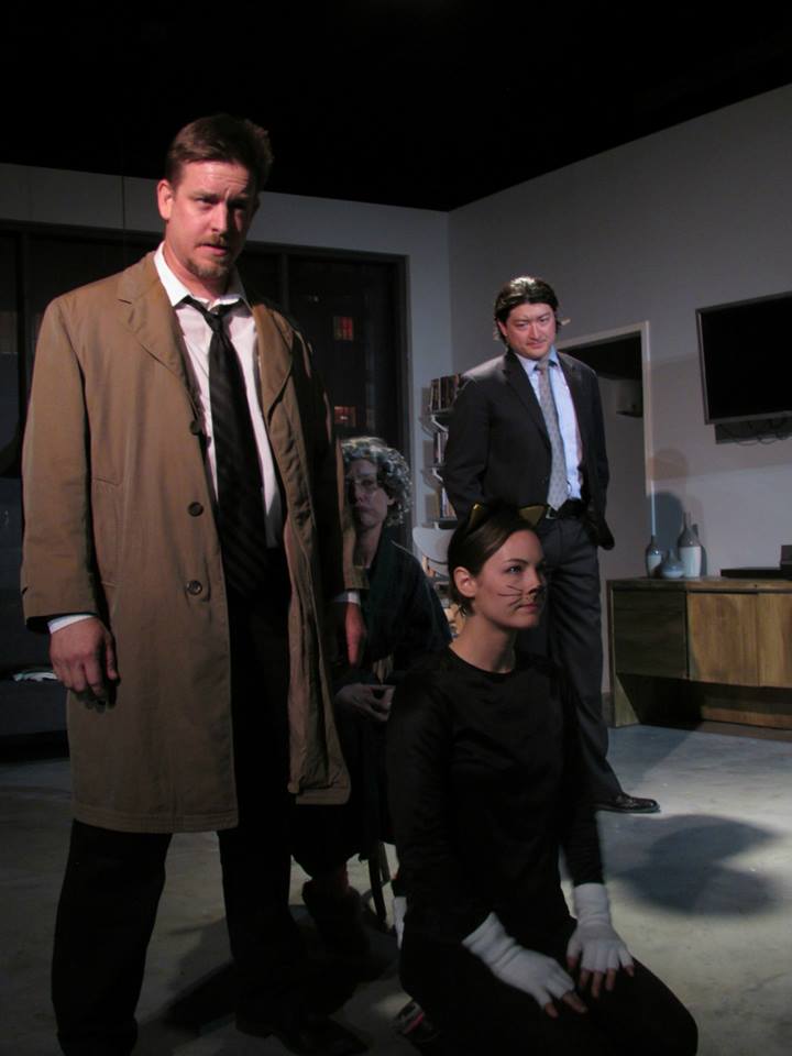 Agents Blue (Joshua Benton) and White (Scot Shamblin) pay the pair a visit.