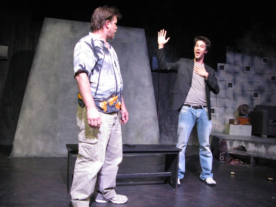 Gary Busey (Joshua Benton) advises Keanau (Paul Todd).
