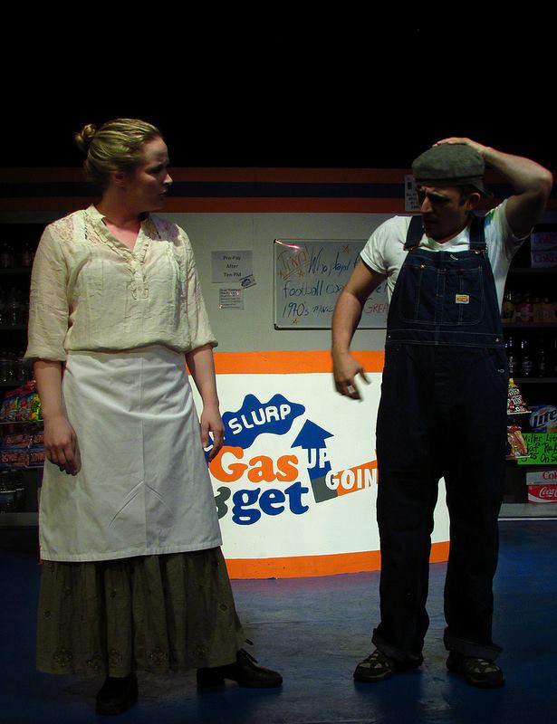 Mama Jub (Cj Merriman) upbraids Jack Jub (Korey Simeone).